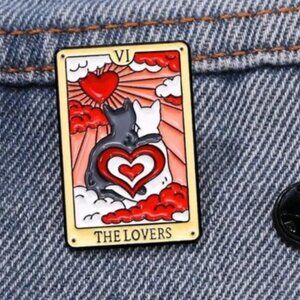 vintage Tarot Card Enamel Lapel Pin Brooch, For your BFF 🩷🩷🩷